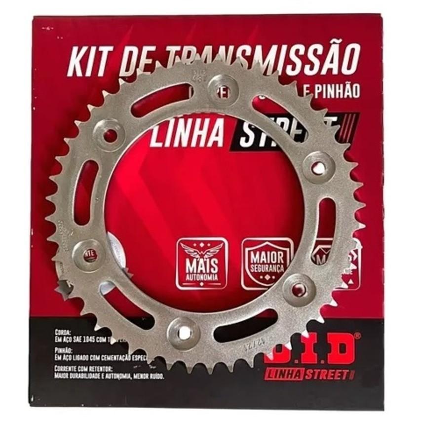 Kit Transmissão Tração Moto Did Com Retentor Ys 250 Fazer 2005 A 2017 Original Completo