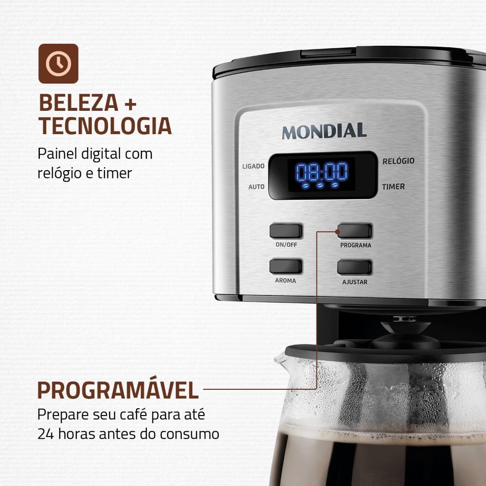 Cafeteira Elétrica Mondial Dolce Arome Digital C-44-32x-sdi 800W Preto/inox 127V