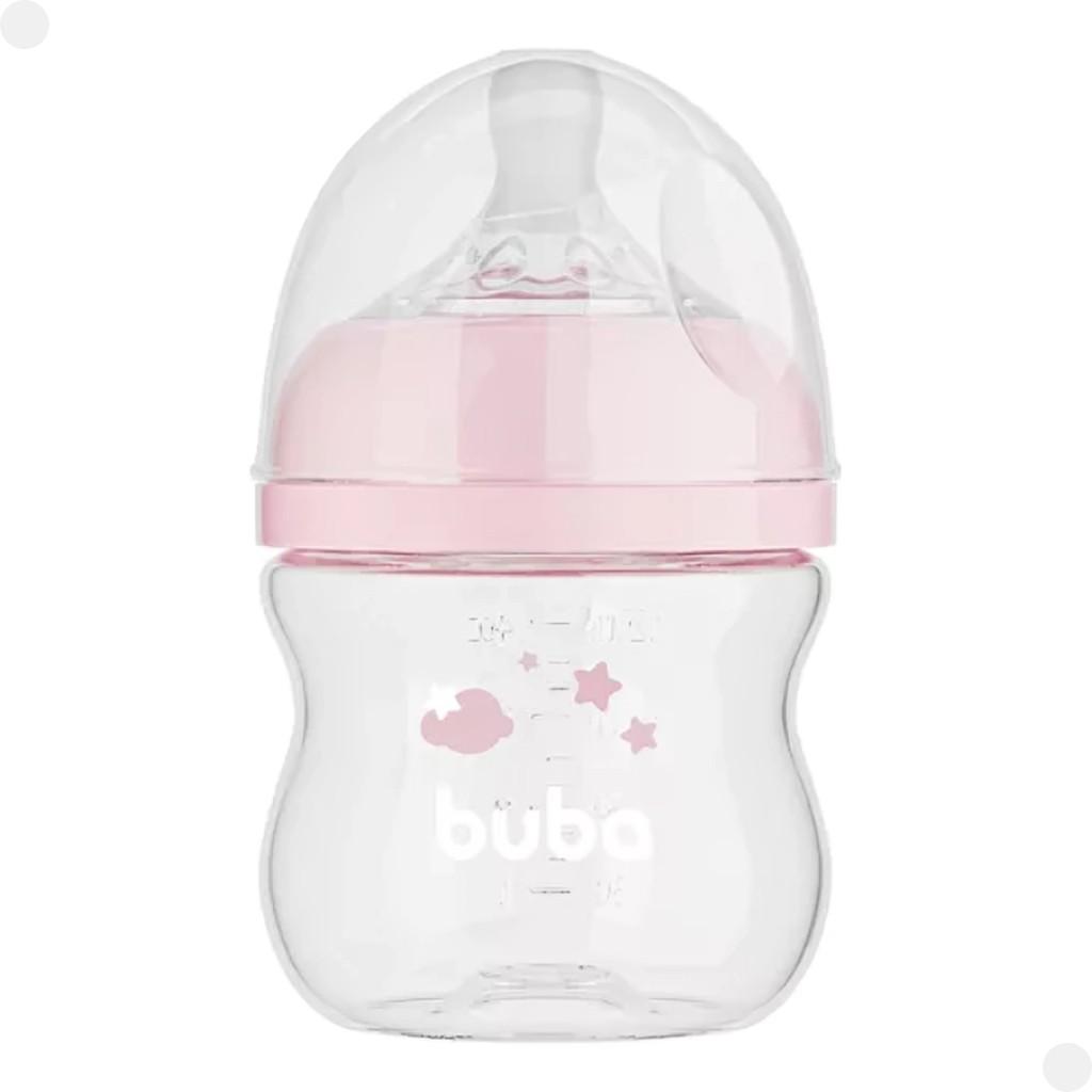 Mamadeira Easy Flow Nuvem 120ml Anticólica Cor Rosa 17255 - Buba