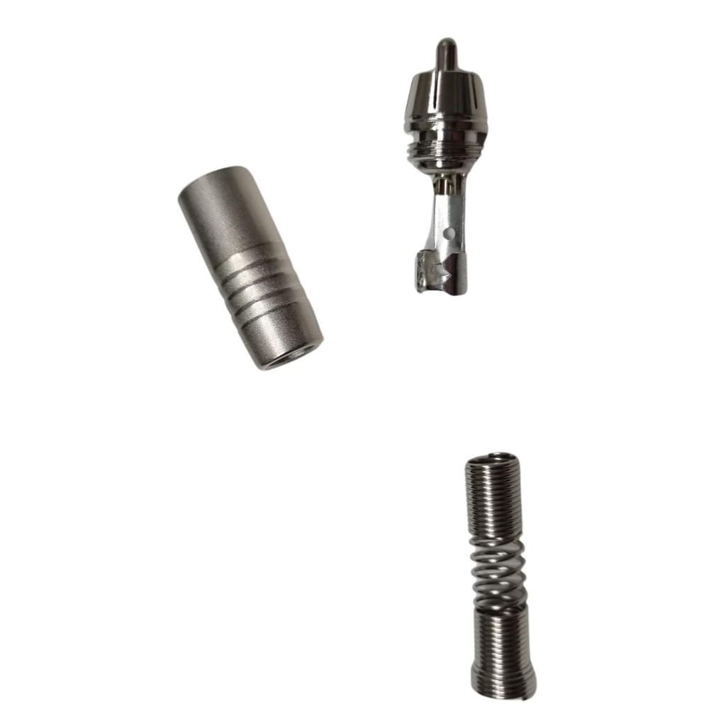 Plug Conector De Audio Rca Com Mola - Custom - Cs604