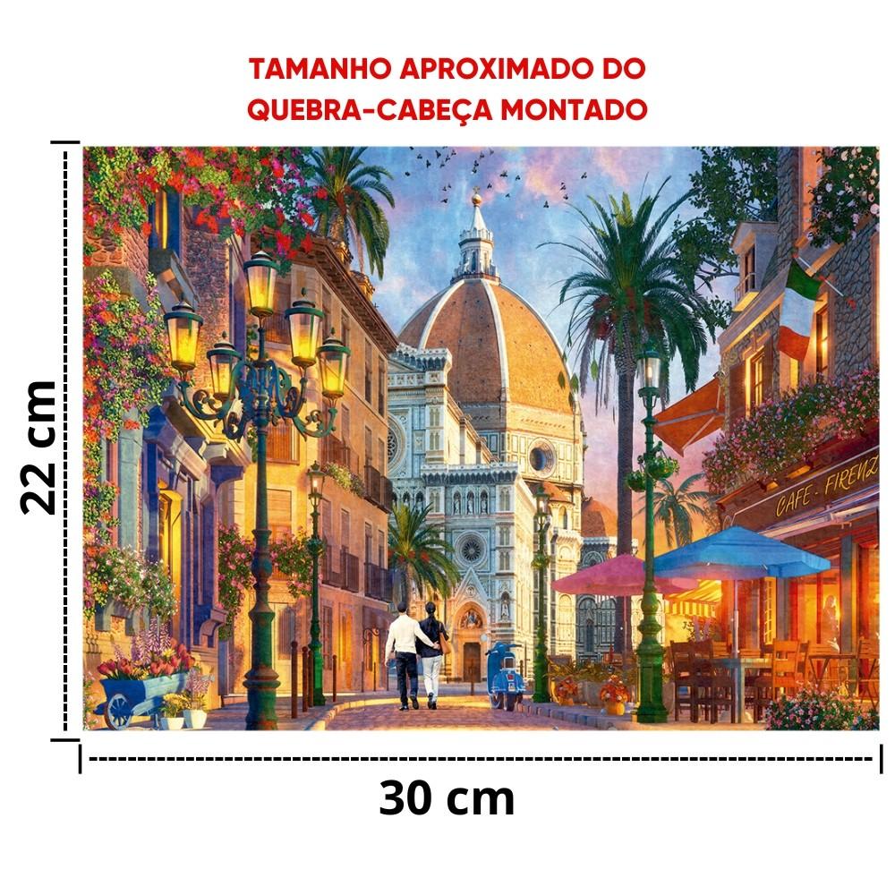 Quebra Cabeça Mini Café Em Florença 500 Peças Grow Itália Paisagem Puzzle Quadro Ponto Turístico
