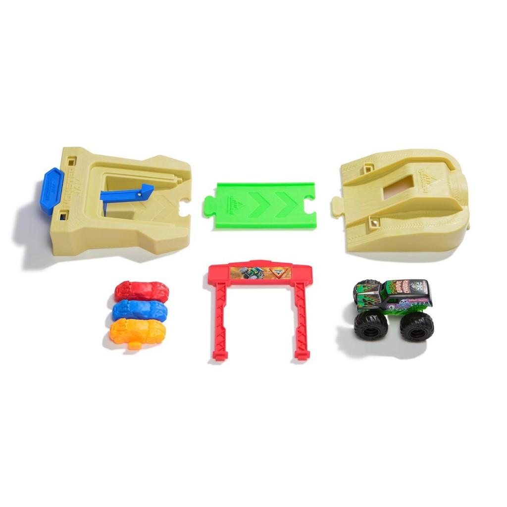 Carrinho Grave Digger E Rampa Com Lançador - Monster Jam