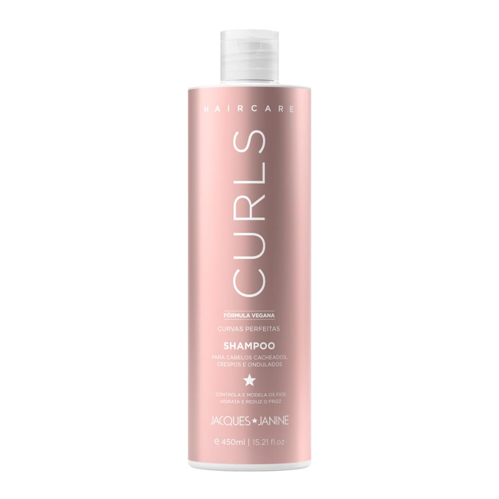 Kit Jacques Janine Hair Care Curls Shampoo 450ml Condicionador 440ml Cacheados Crespos Ondulados