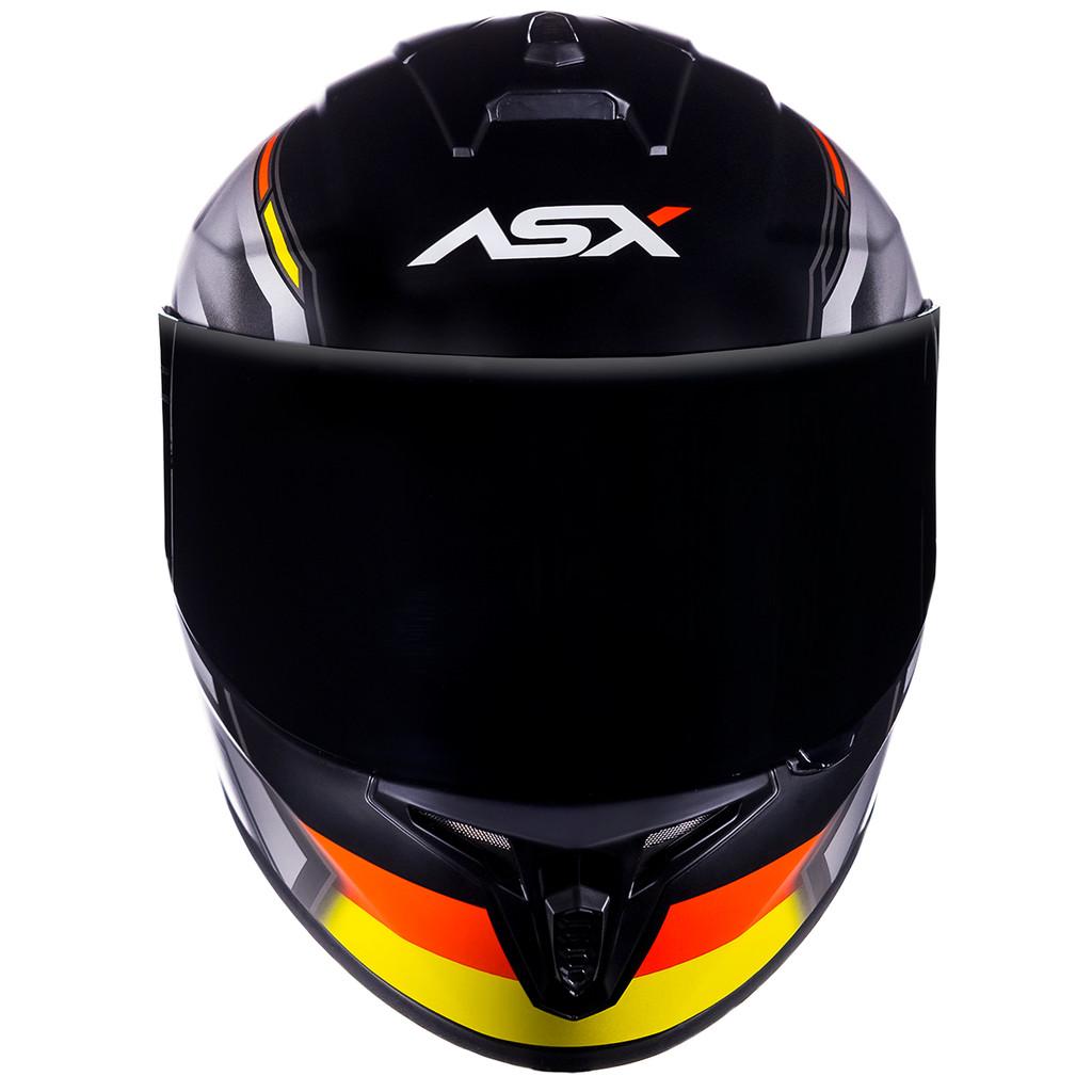 Capacete Asx Draken Pilot Fosco Preto/vermelho/amarelo Lançamento Alemanha