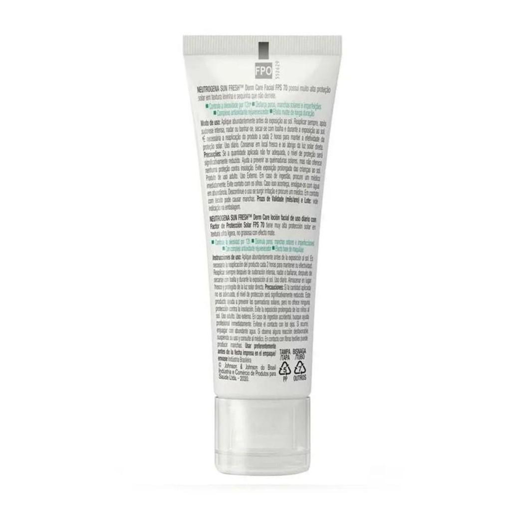 Protetor Solar Neutrogena Sun Fresh Pele Oleosa Negra FPS 70 40g