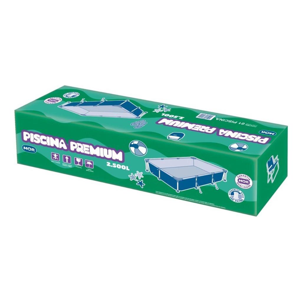 Piscina Premium Estruturada 2500 Litros Azul Retangular Mor