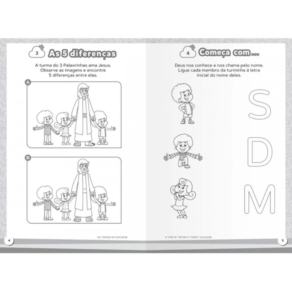 Livro 365 Atividades E Desenhos Para Colorir 3 Palavrinhas