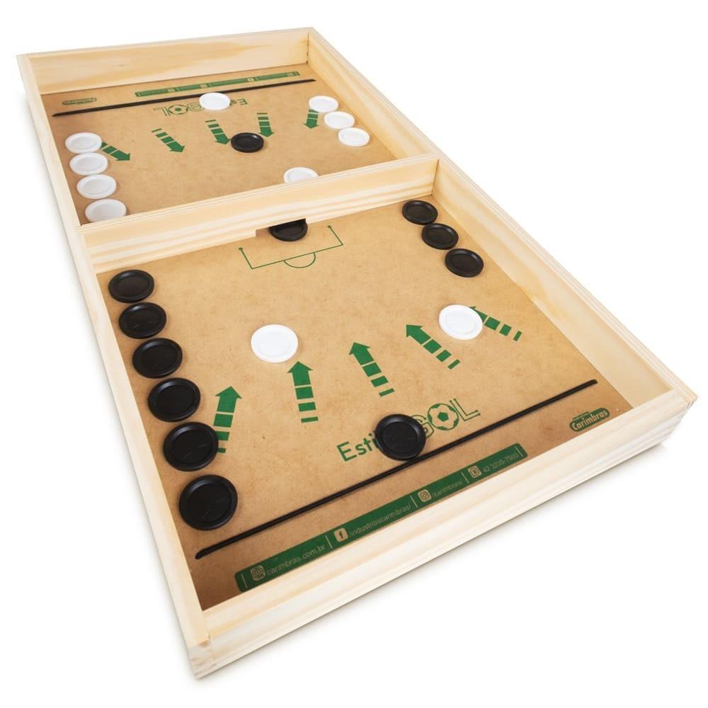 Futebol Botões Infantil Estilingol Madeira Brinquedo Pedagógico Montessori Criança Lúdico Didático