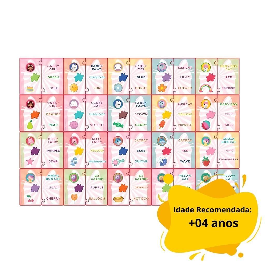 Jogo Educativo Aprendendo Inglês A Casa Mágica Da Gabby 40 Peças Mimo Toys