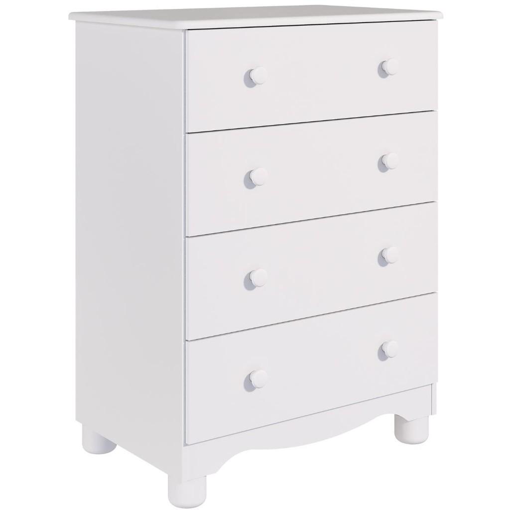 Cômoda Junior Simples 100 Mdf 4 Gavetas Faura