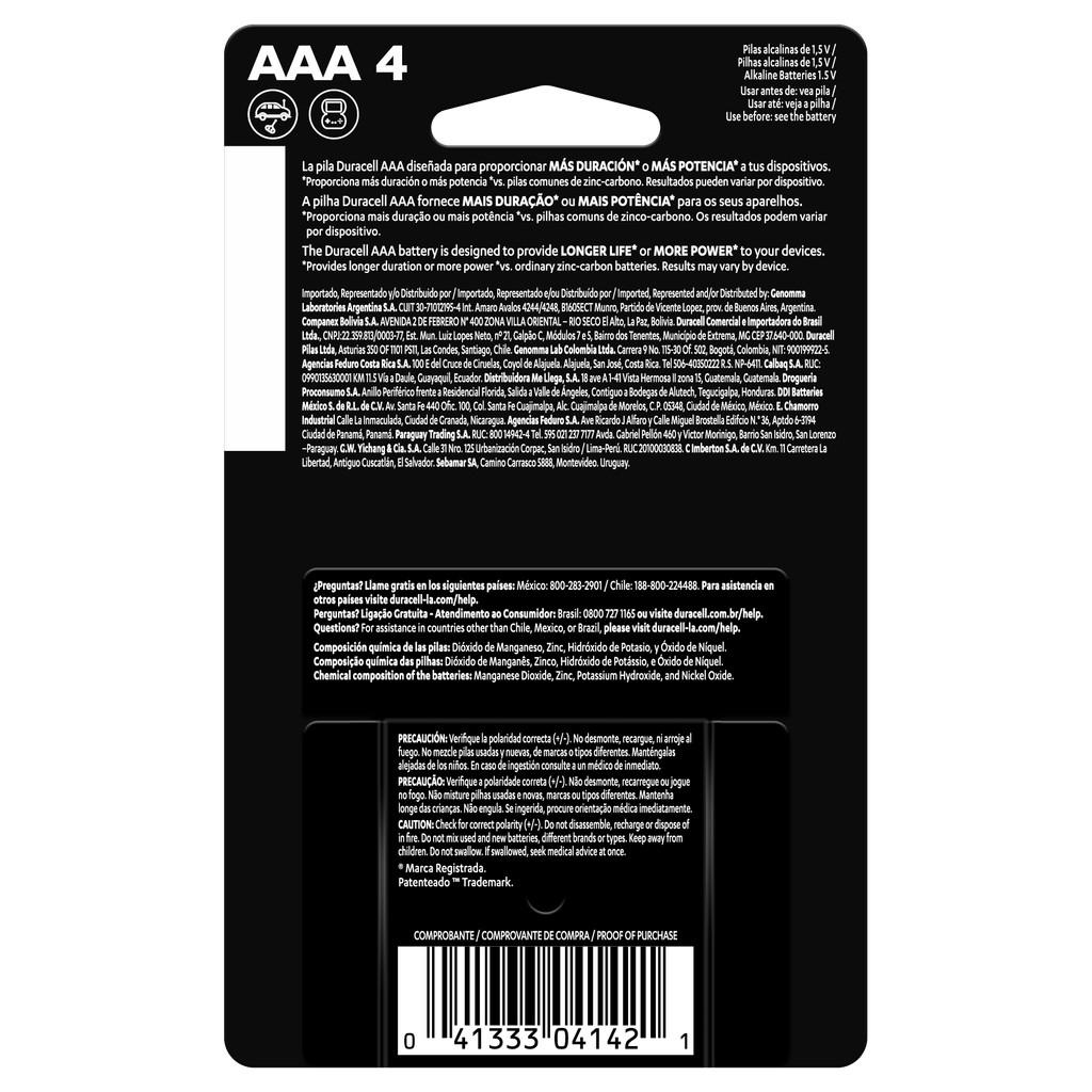 Pilha Optimum Aaa Palito Duracell Com 4 Unidades