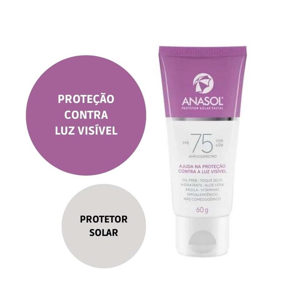 Kit 2 Und Anasol Protetor Solar FPS 75 200g + Facial 60g