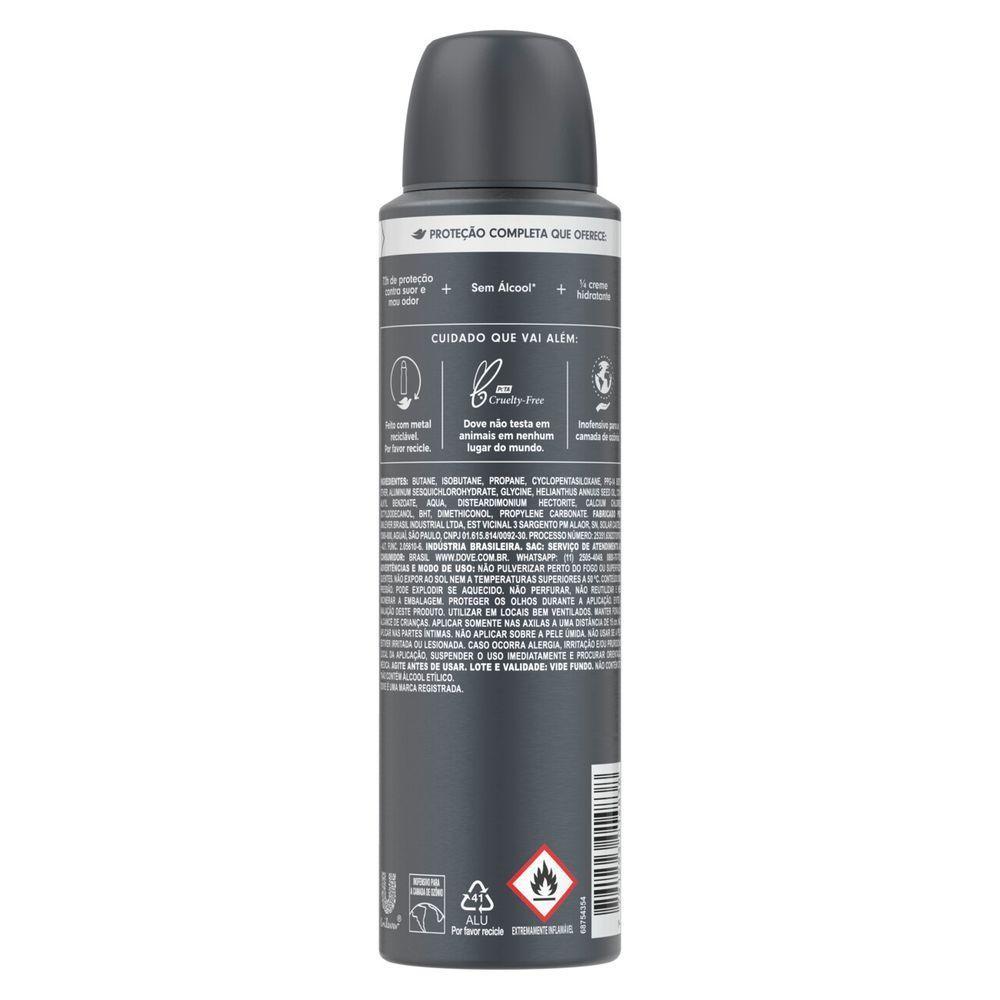 Kit 3 Desodorantes Aerosol Dove Men+care Sem Perfume 150ml