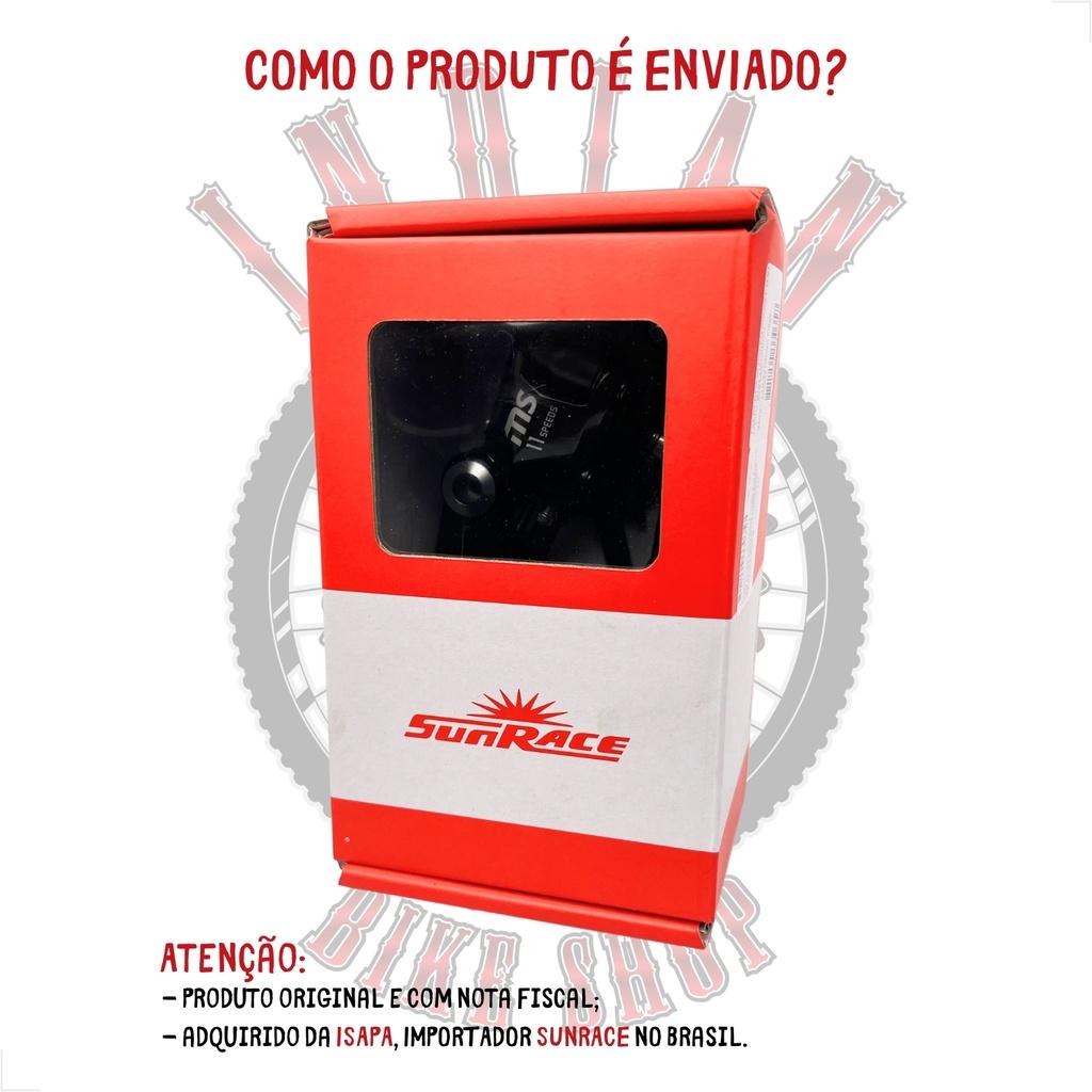 Cambio Traseiro Sunrace Ms300 P/1x10v Ou 1x11v C/K7 11/46 11/50 11/51 - Mtb Preto