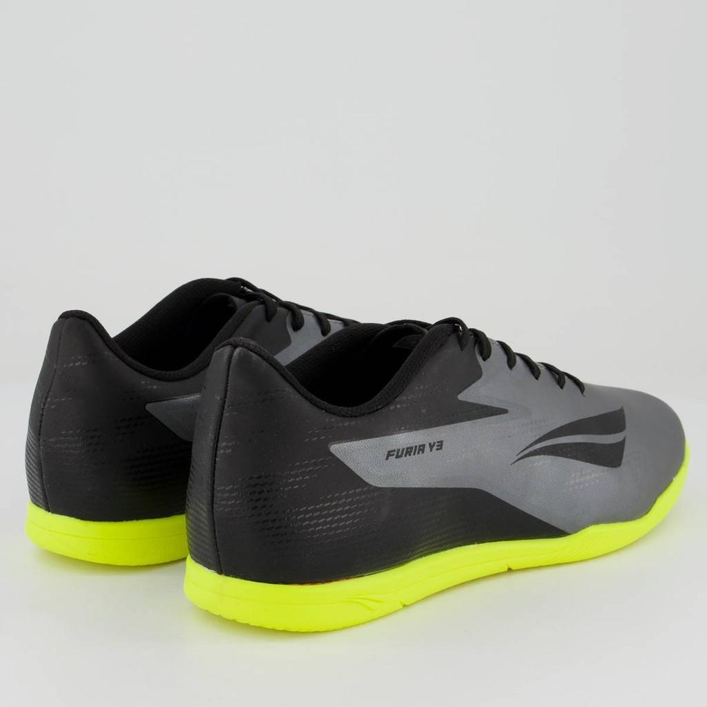 Chuteira Penalty Furia Y-3 Futsal Cinza E Preta