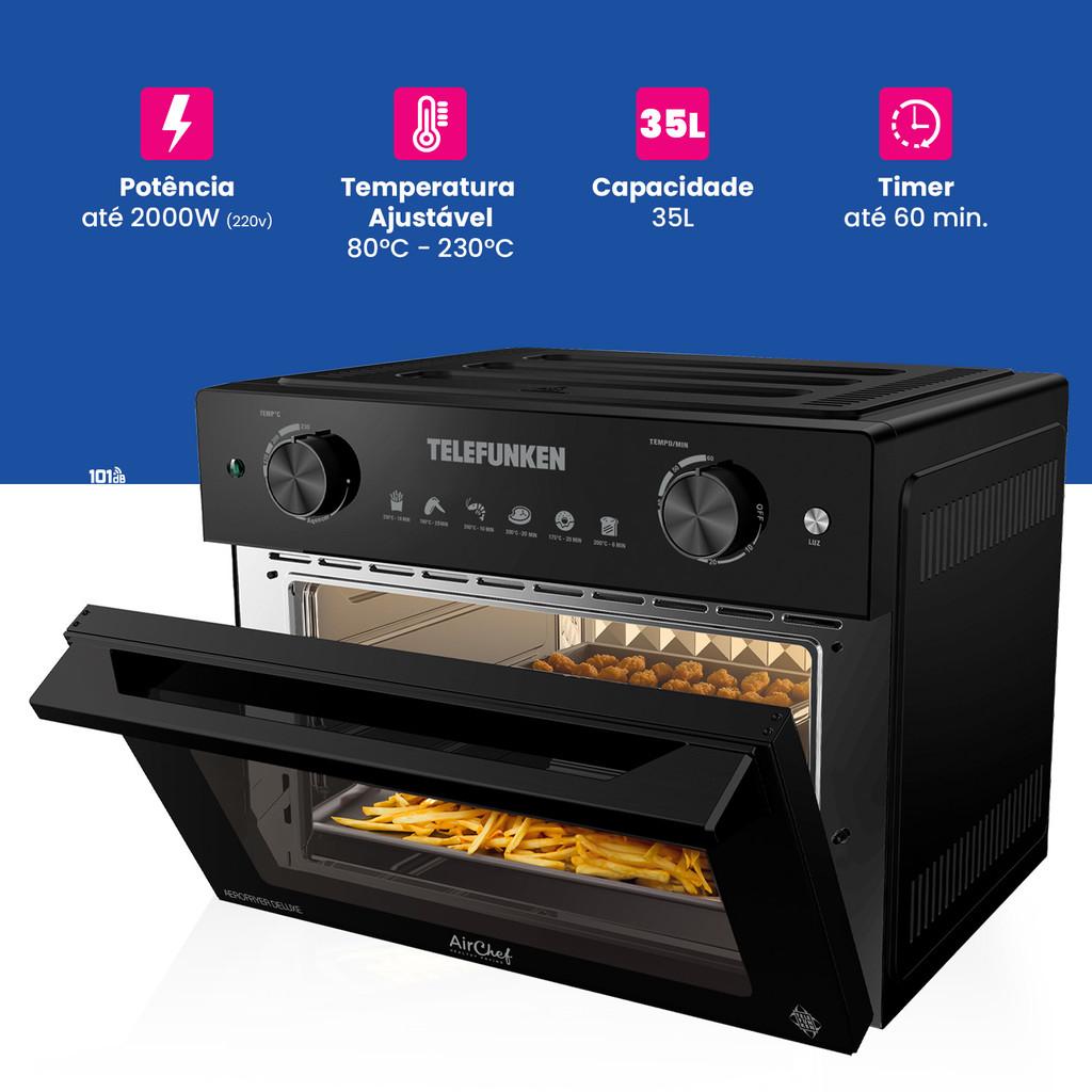 Forno Com Air Fryer Telefunken 35 Litros Aero Fryer Deluxe