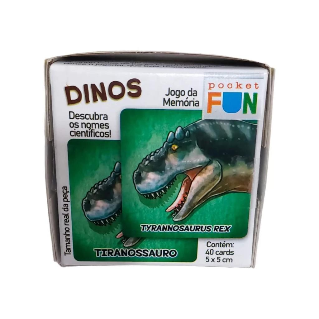 Jogo Da Memória Stem Dinos Descubra Os Nomes Científicos 40 Cartas Cooper Fun