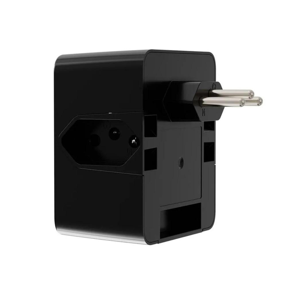 Protetor Contra Raios Iclamper Energia 3 - Com 3 Tomadas - Dps - Tecnologia Lcf - Preto