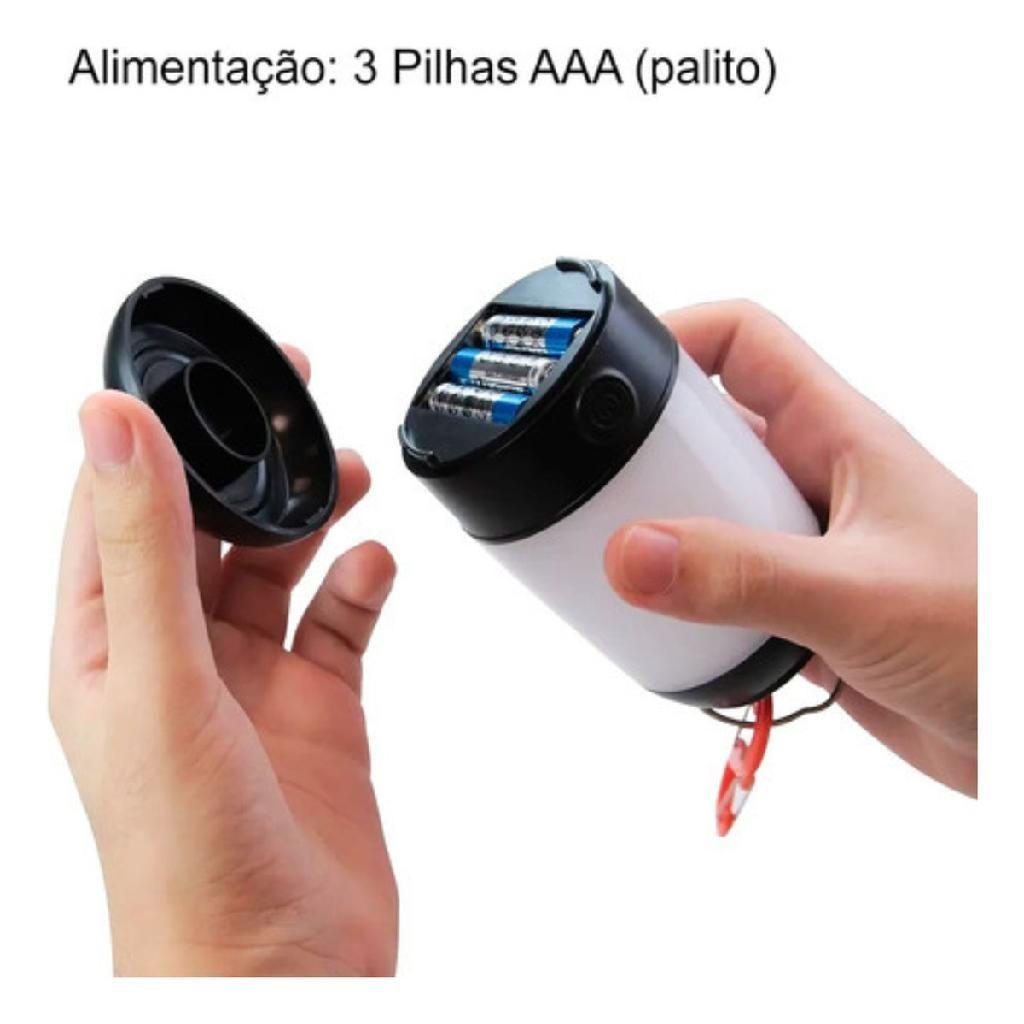 Lampião 6 LED Luminária Camping Acampamento C/Alça Portátil Nautika