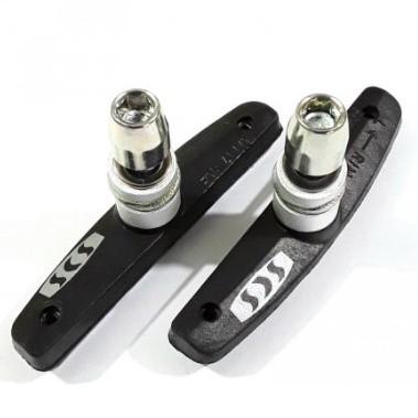 Par De Sapata Orbital Scs 68mm Para V-brake Shimano Logan Grau Wheeling Borracha De Freio Bike