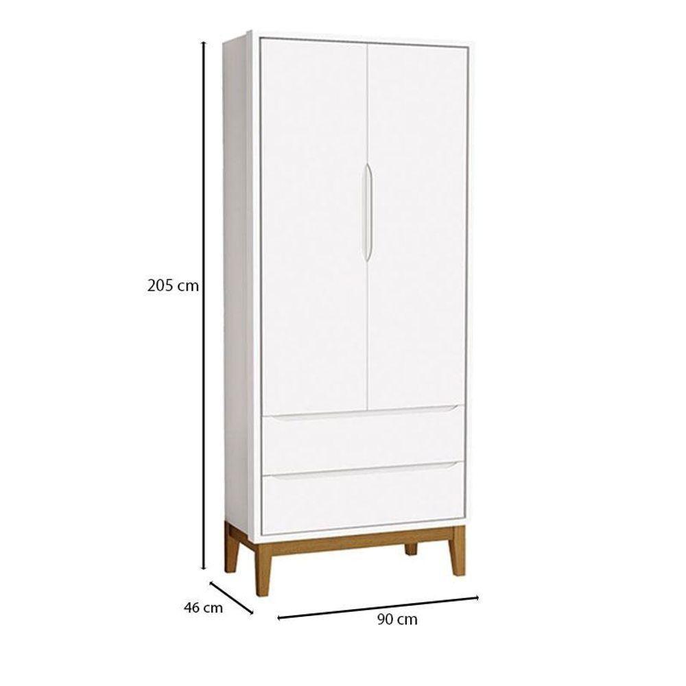 Quarto De Bebê 2 Portas E Cômoda Gaveteiro New Classic Branco Com Pés Madeira E Colchão Gazin - Reller