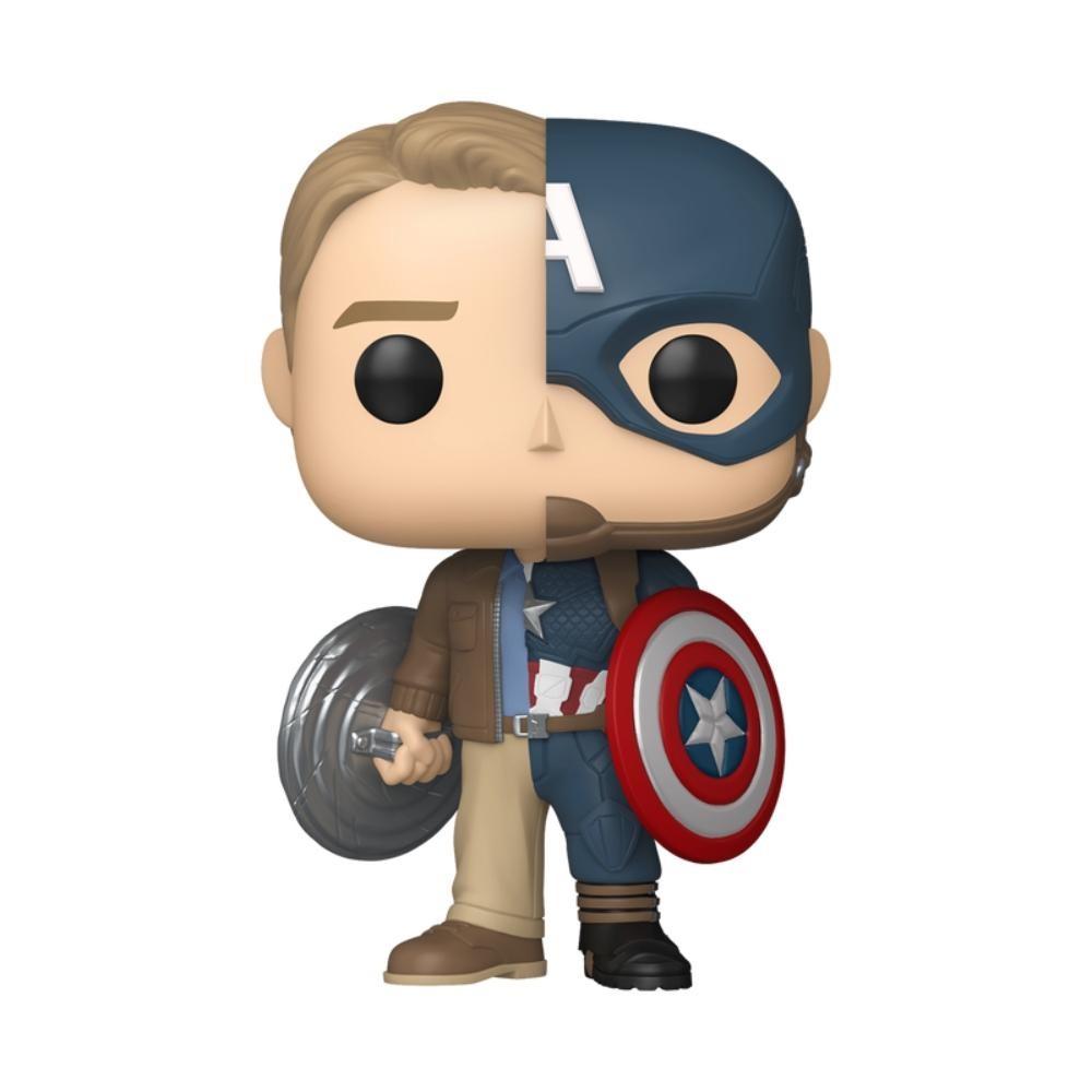 Boneco Funko Pop Marvel Splits - Capitão América/steve