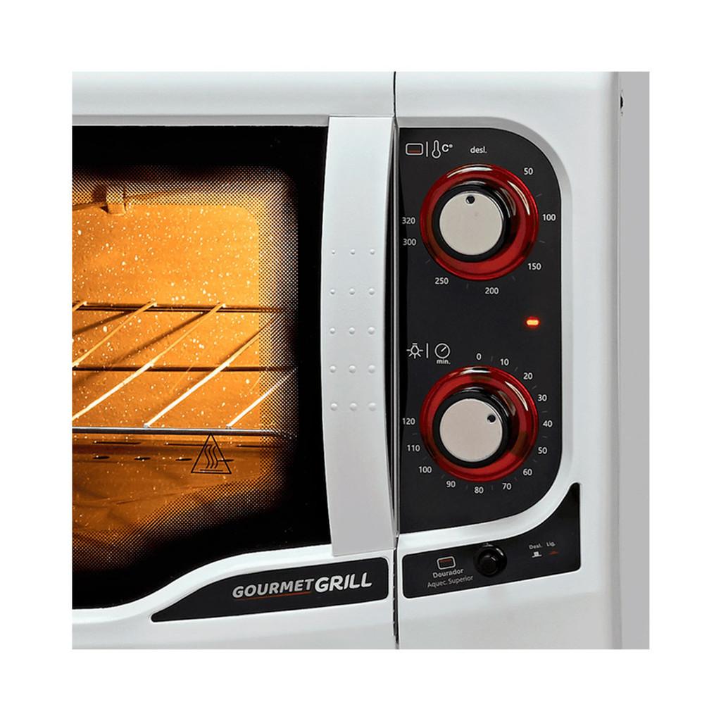 Forno Elétrico Fischer Gourmet Grill De Bancada 44L Branco