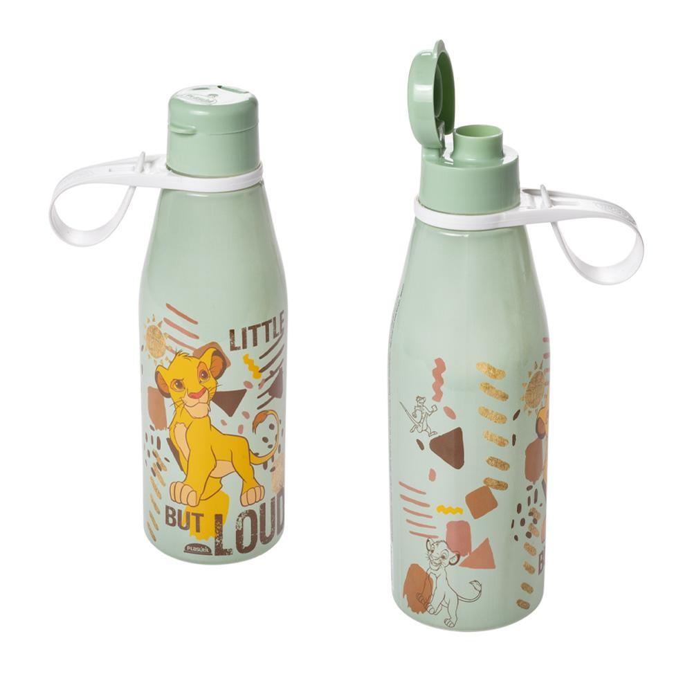 Garrafa Rei Leão Mufasa Simba 530 Ml Com Tampa Plasútil