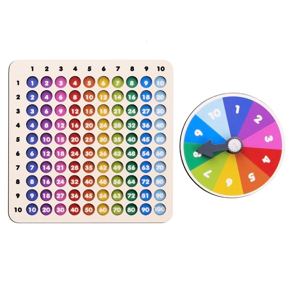 Jogo Tabuada Do 1 A 10 Joguinho De Bolsa Babebi Madeira Tabuleiro Educativo Lógico Matemática Brinca