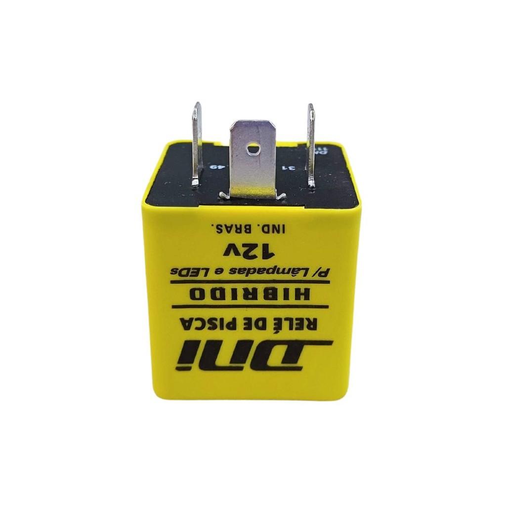 Rele Seta Pisca LED Híbrido 3 Terminais 12v 120W Para Carro Moto Caminhão Leve
