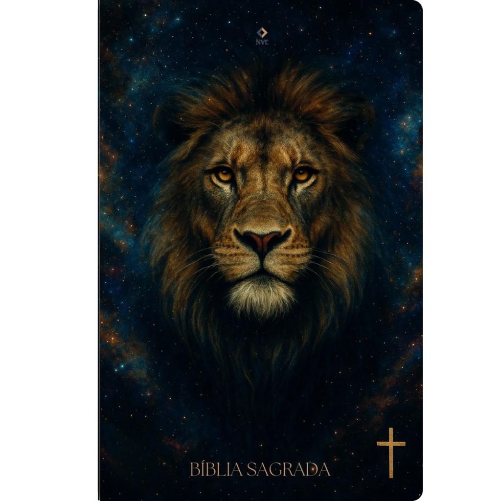 Bíblia Sagrada Nvi Letra Normal Leão Estrelas
