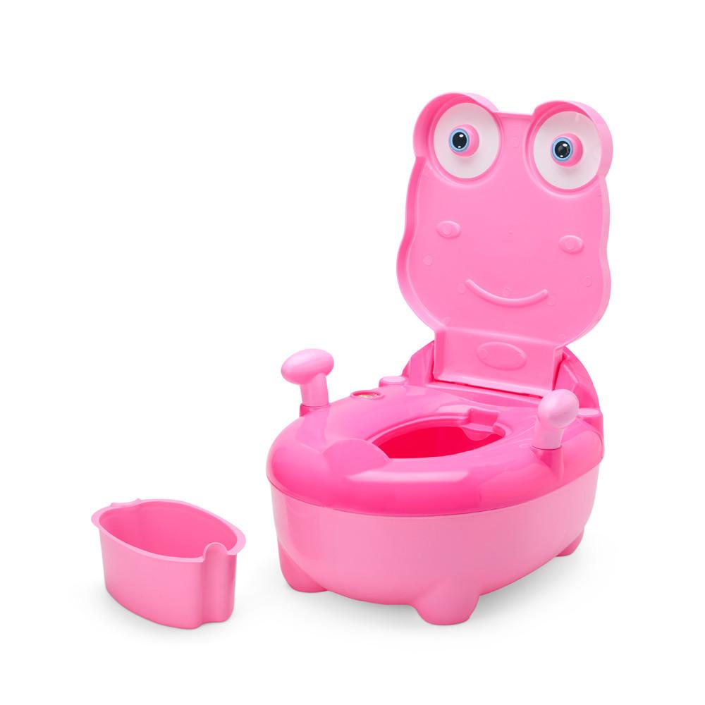 Troninho Infantil Musical Penico Sapinho Rosa Bebe Desfralde Divertido Replay Kids