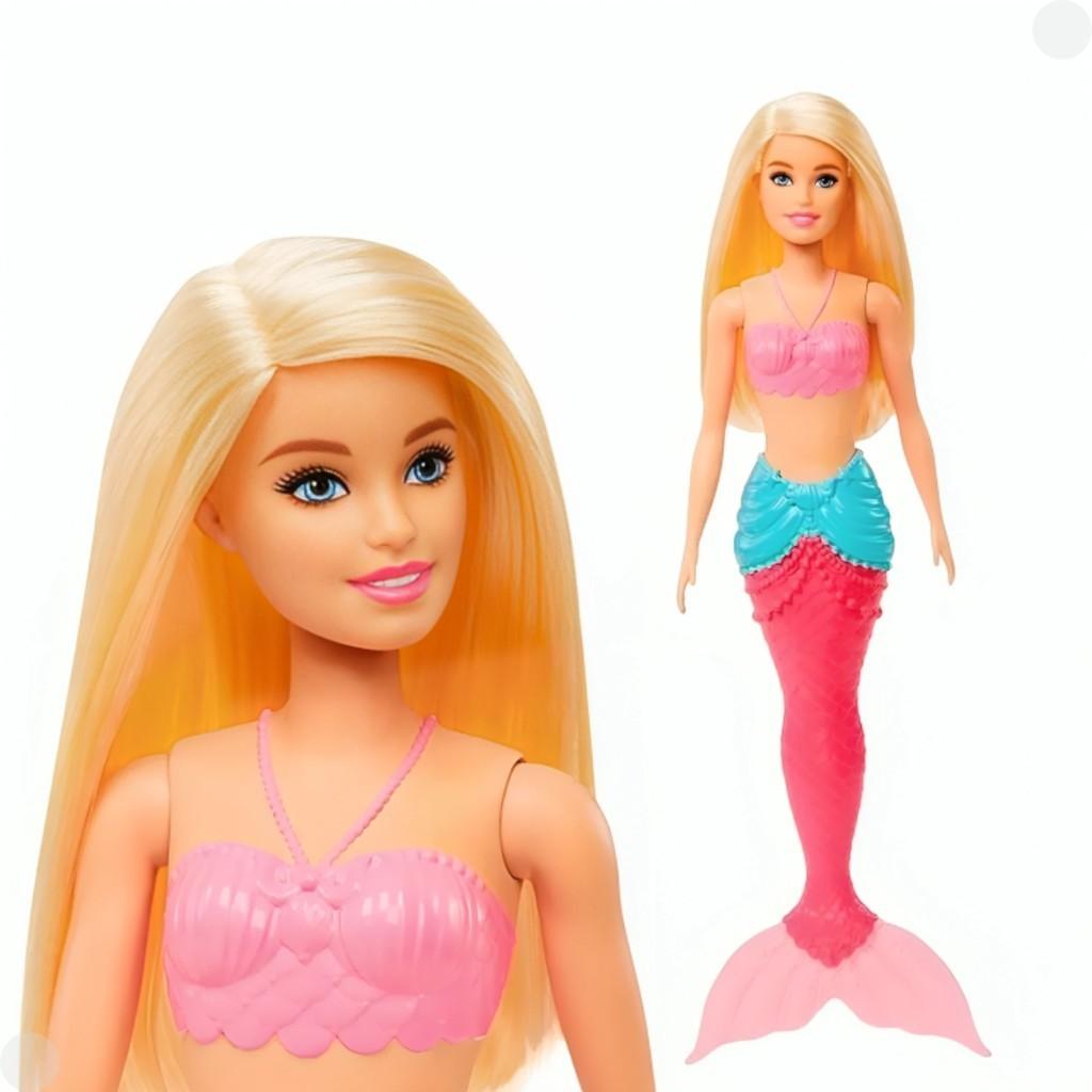 Barbie Sereia Boneca Loira Com Cauda Rosa E Azul Dreamtopia Hgr04 - Mattel