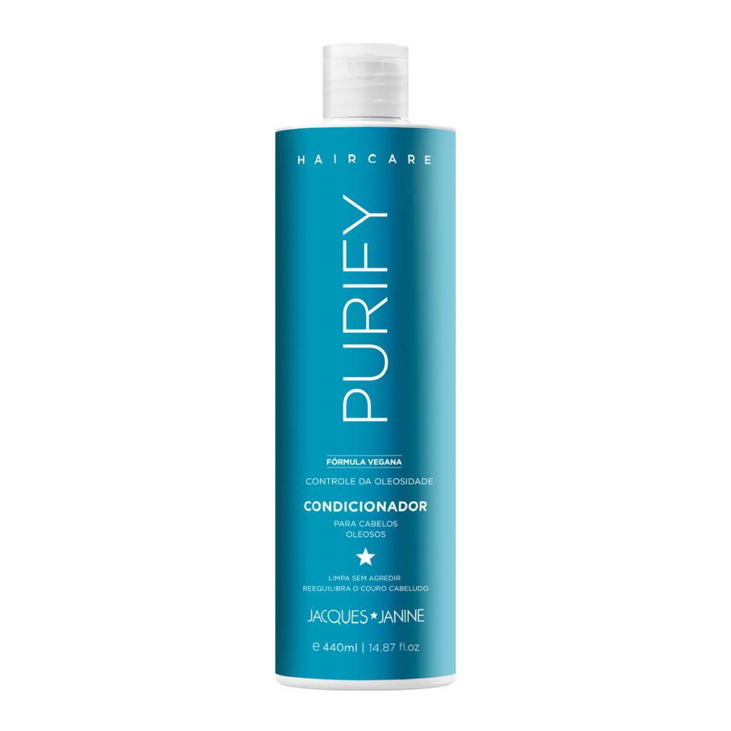 Kit Hair Care Purify Jacques Janine Shampoo 450ml + Condicionador Leave-in 440ml Controle Oleosidade