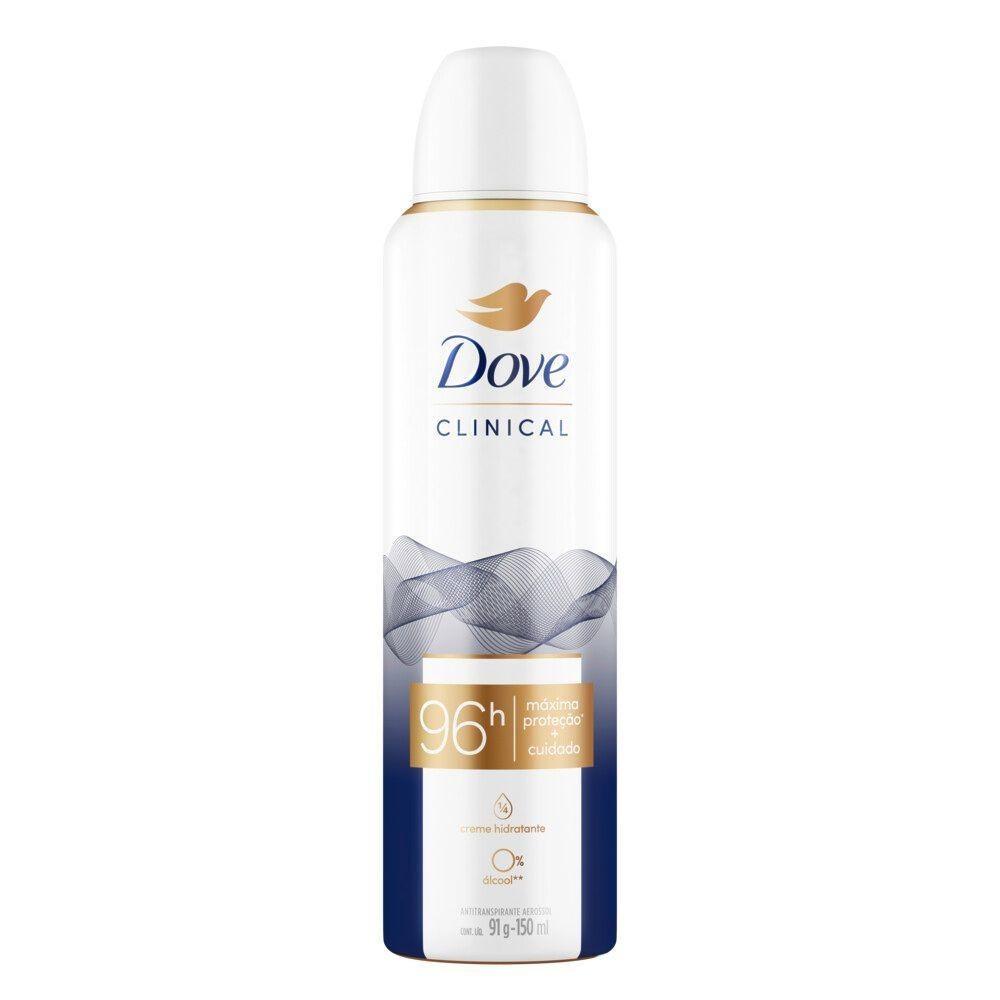 Kit Com 3 Desodorante Antitranspirante Aerosol Dove Clinical Original Clean 150ml