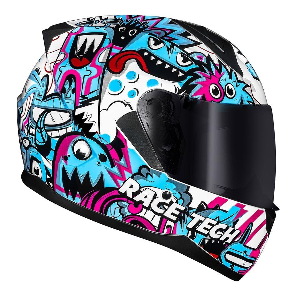 Capacete Race Tech Sector Monsters Azul