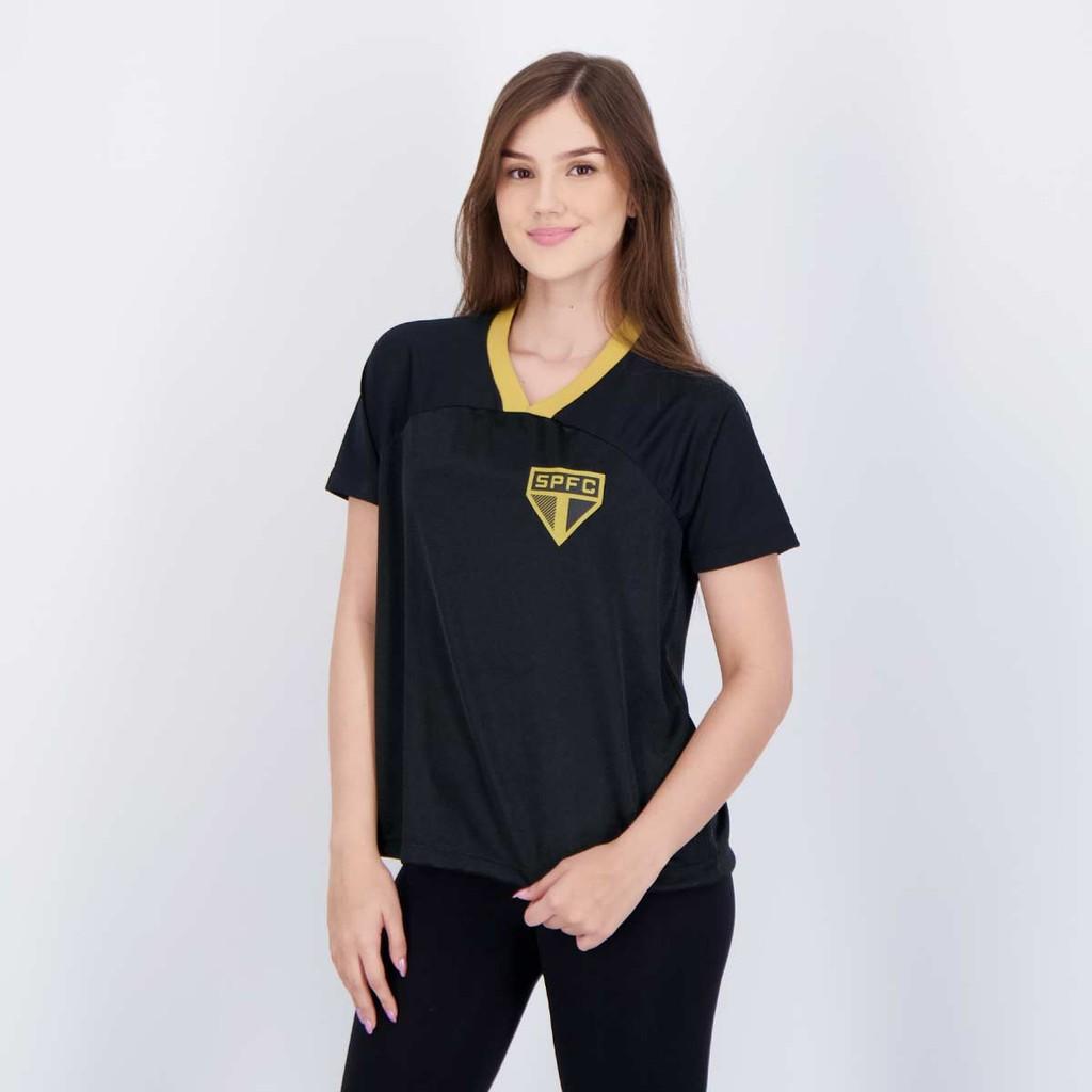 Camisa São Paulo Principio Feminina Preta