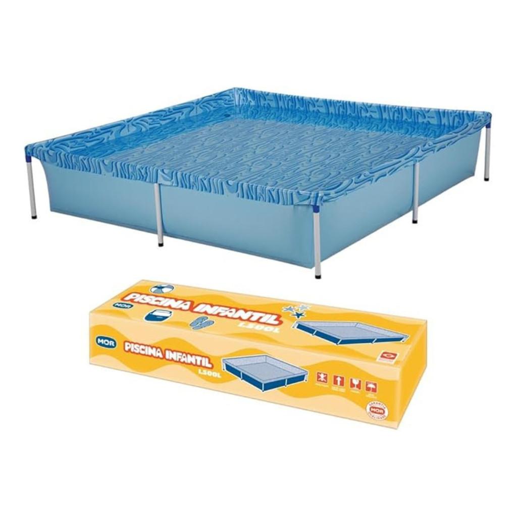 Piscina Estruturada 1500 Litros Azul Quadrada Mor Infantil