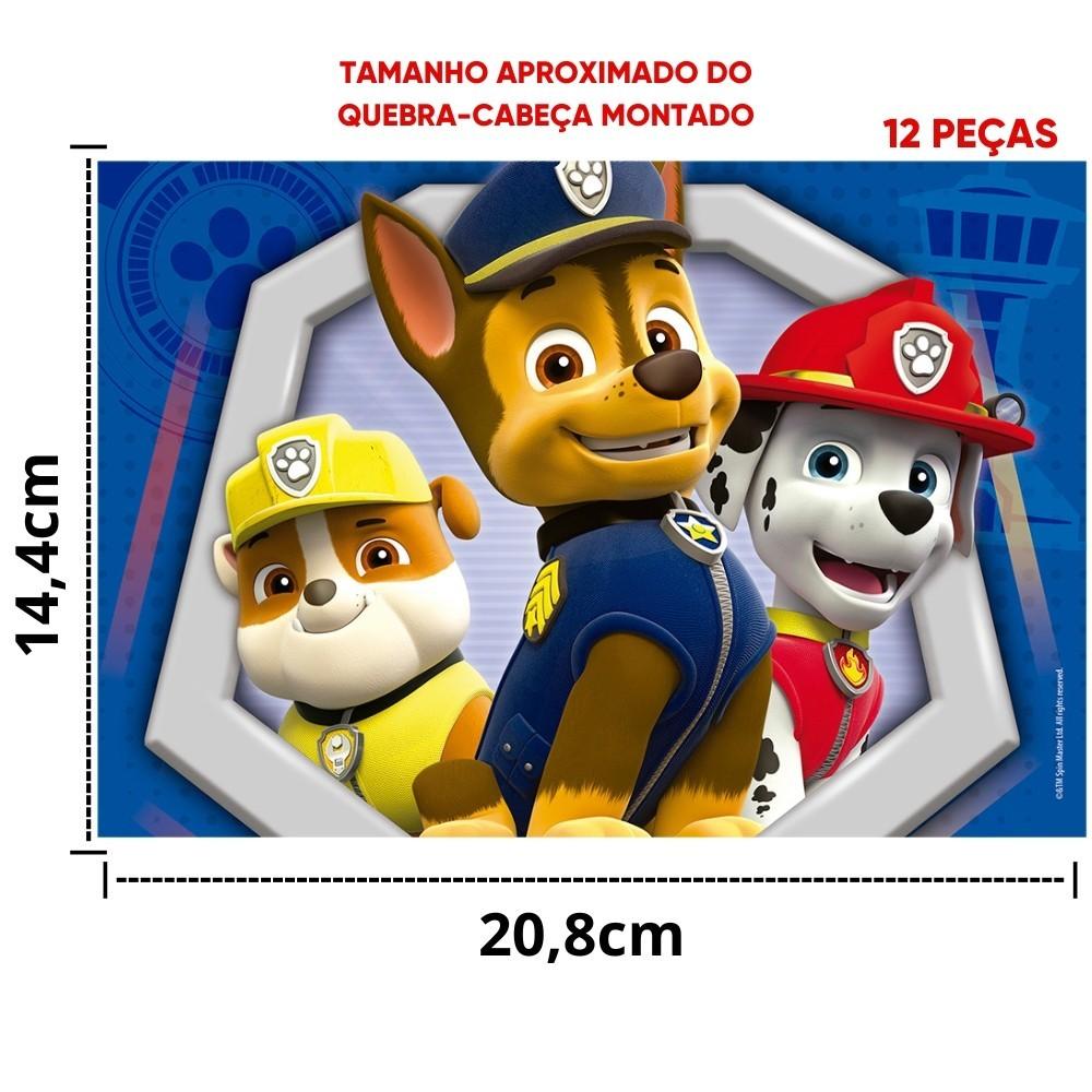 Kit 6 Quebra Cabeças Patrulha Canina Superprogressivo 12 20 30 40 50 60 Peças Grow Paw Patrol Puzzle