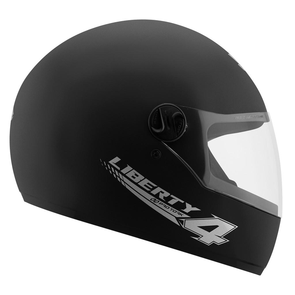 Capacete Fechado Moto Liberty Four Preto Fosco PRO Tork Tamanho 56 58 60 Masculino Feminino Com Viseira