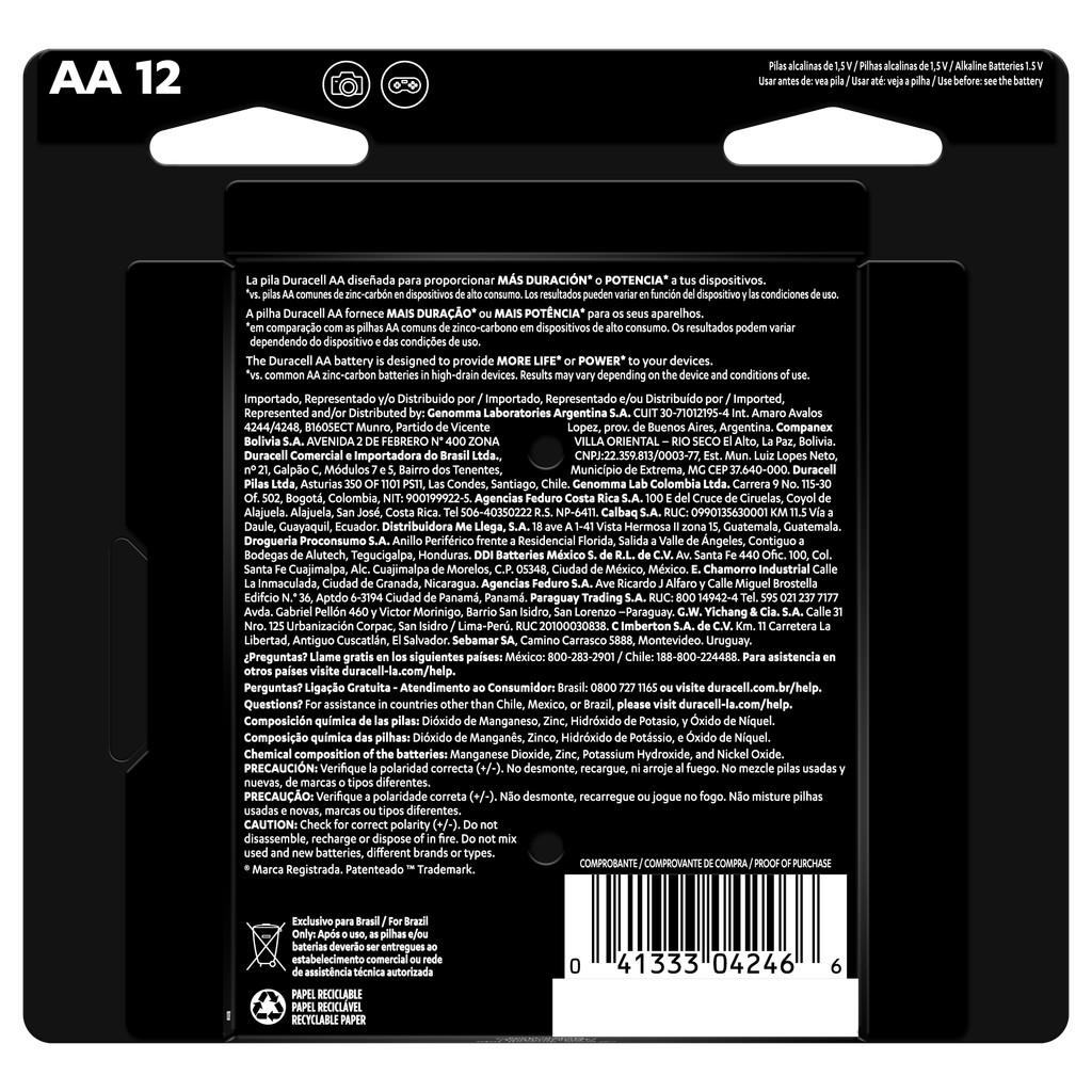 Pilha Optimum Aa Pequena Duracell Com 12 Unidades