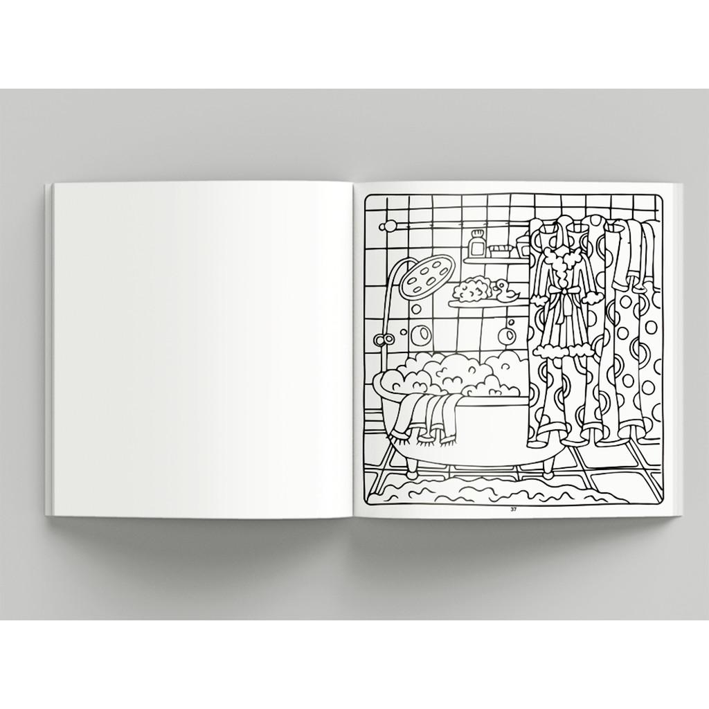 Cute Comfy Coloring Book For Adults Edição 04 - Bold Easy - Livro De Colorir Adulto + 12 Canetas