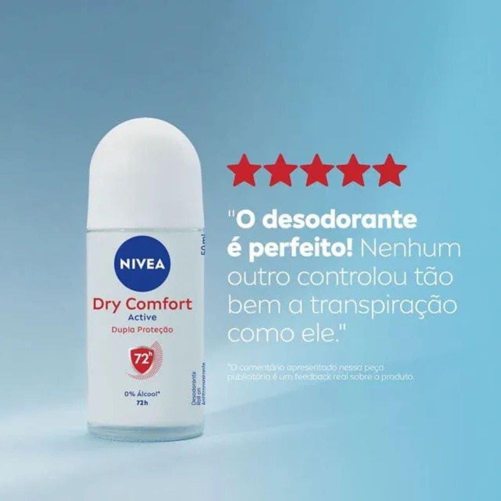 Kit Desodorante Roll On Nivea Dry Confort 50ml (2 Unidades)