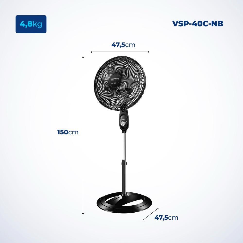 Ventilador Coluna Mondial Super Power 40cm 127v Vsp-40c-nb