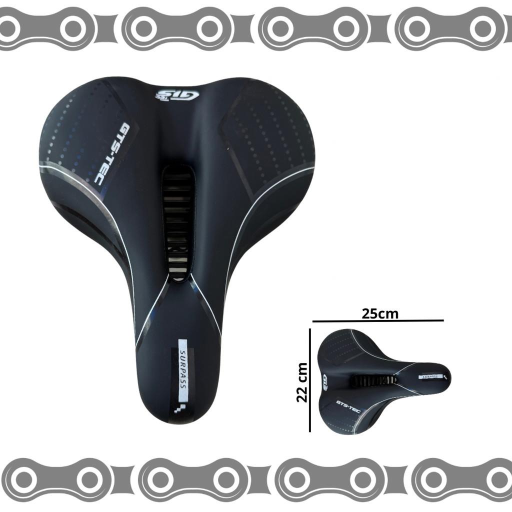 Banco Selim Bicicleta Gts Elastômero Extra Beach Big Macio Confortável Com Manopla