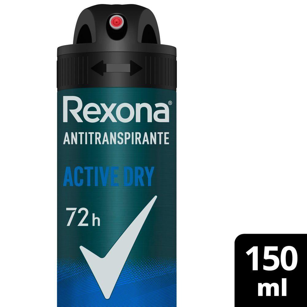 Kit 3 Desodorante Antitranspirante Rexona Men Active Dry 150ml