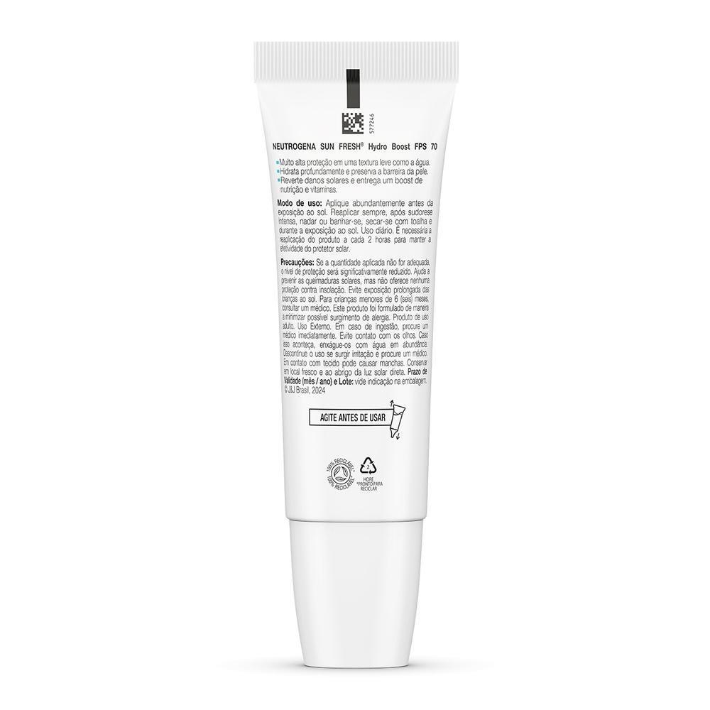 Protetor Solar Neutrogena Sun Fresh Hydro Boost Cor 3.0 Fps70 40ml