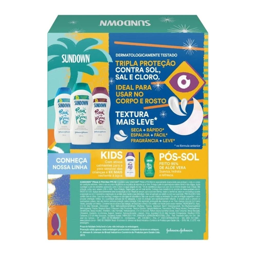 Kit Protetor Solar Sundown Praia E Piscina Fps50 200ml Gratis 120ml