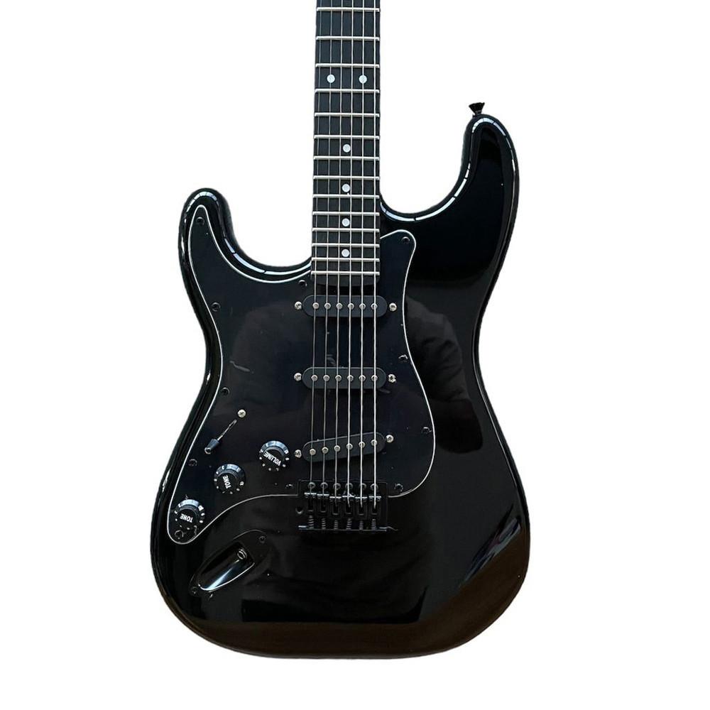 Guitarra Strato Seven Canhoto Sgt-207 Lh Bk Preta C/Bag