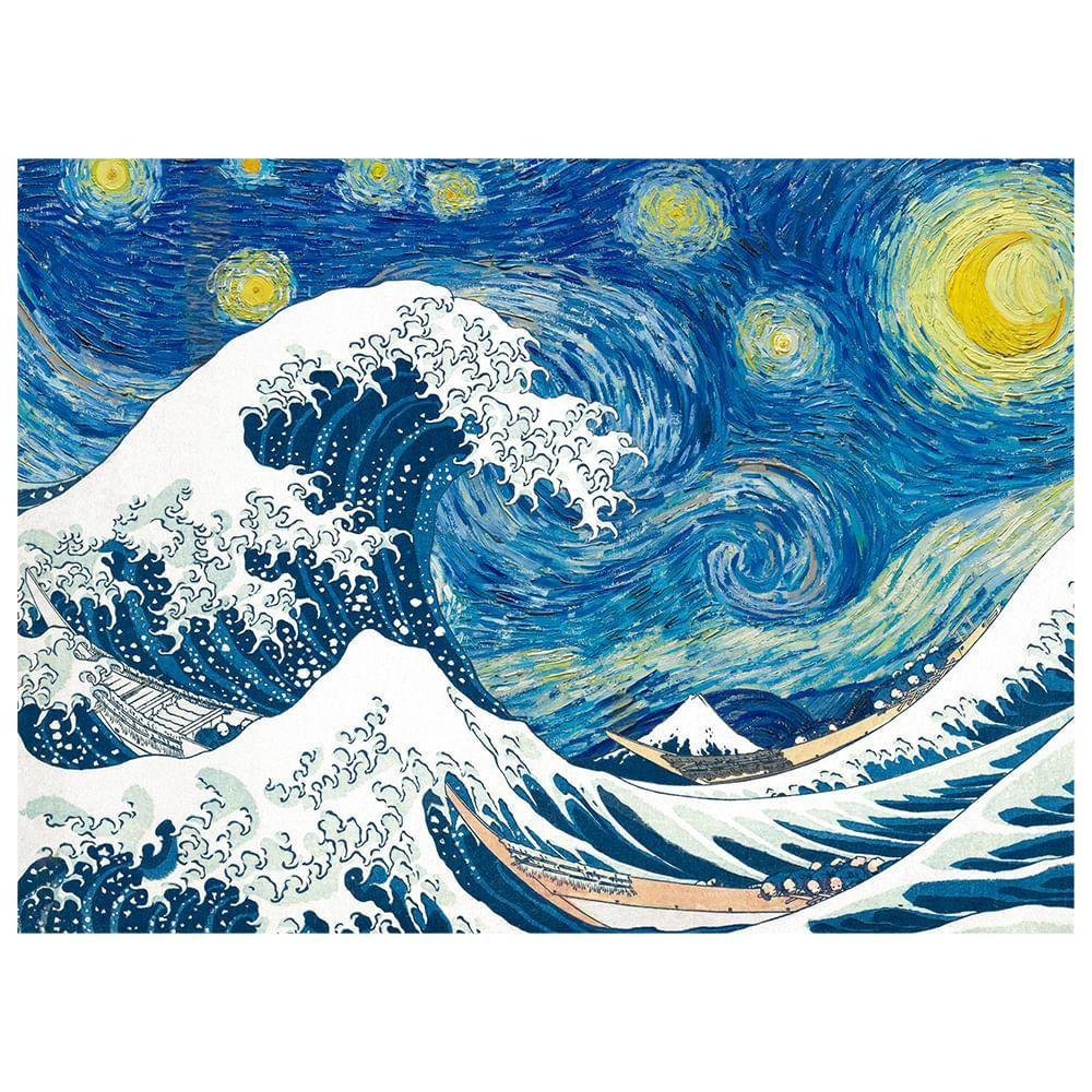 Mini Quebra-cabeça 500 Peças A Grande Onda No Céu Estrelado